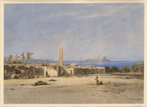 Kleopatras anker i havnen i Alexandria av Eduard Hildebrandt