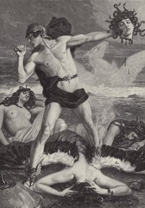 Perseus åpner hodet til Medusa av Eduard Kaempffer