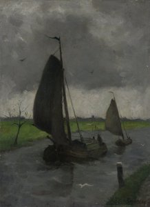 Vassdrag med seillektere av Eduard Karsen