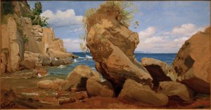 Kystlandskap nær Sorrento av Eduard Wilhelm Pose