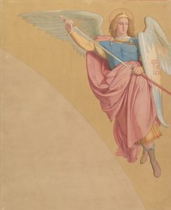 Erkeengelen tegner et sverd, 1825-86. av Eduard von Steinle