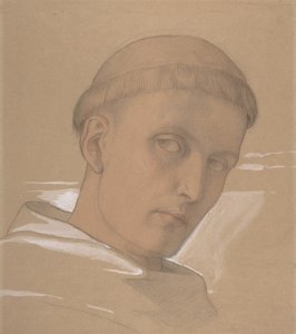 Studie av sjefen for St. Augustine, for maleriet av Madonna og barnet..., 1846. av Eduard von Steinle