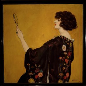 KVINNE I PROFIL MED KIMONO