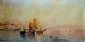 Napoli havn med båter