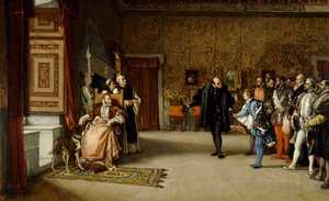 Juan de Austrias presentasjon til keiser Carlos V i Yuste, 1869