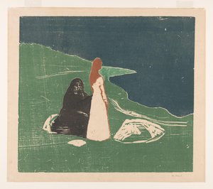 Two Women on the Shore (original tittel) av Edvard Munch (signed by artist)