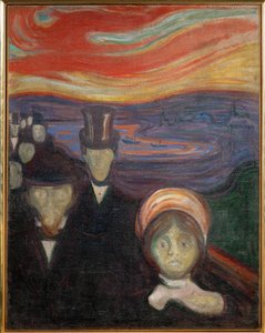Angst (olje på lerret) av Edvard Munch