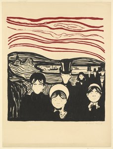 Angst, 1896 av Edvard Munch