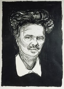 August Strindberg (litho) av Edvard Munch
