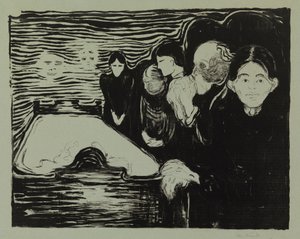 Ved dødsleiet av Edvard Munch