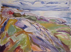 Coastal landscape, Hvitsten av Edvard Munch