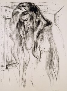 gråtende jente; gråtende jente av Edvard Munch