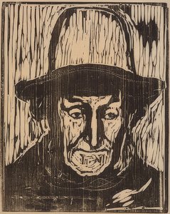 Den gamle fiskeren. 1897 av Edvard Munch
