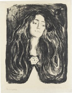 Brosjen. Eva Mudocci av Edvard Munch