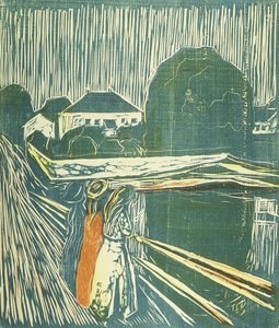 Jenter på broen; jente på broen av Edvard Munch