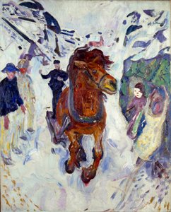 Horse Gallop Painting by Edvard Munch (1863-1944) 1910-1912 Dim. 148x119.5 cm Oslo, Kommunes Kunstsamlinger Munch-Museet (Musee Munch) av Edvard Munch