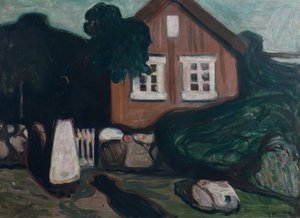 Hus i måneskinn av Edvard Munch