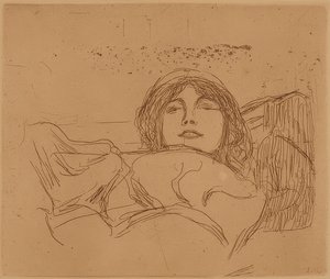 Ung kvinne. 1896 av Edvard Munch