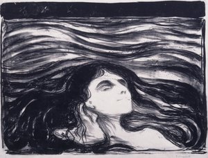 Lovers in the Waves av Edvard Munch