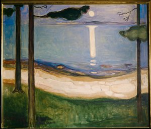 Hjemmeskinn (olje på lerret) av Edvard Munch