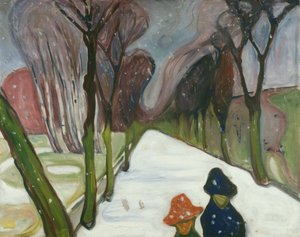 Ny snø i avenyen av Edvard Munch
