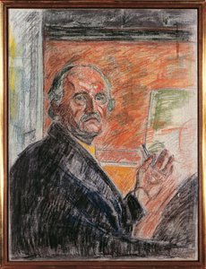 Norge, Oslo, Selvportrett med kritt av Edvard Munch