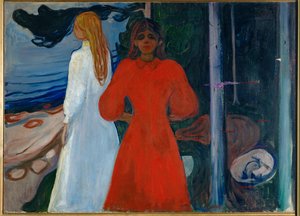 Rødt og hvitt (olje på lerret) av Edvard Munch