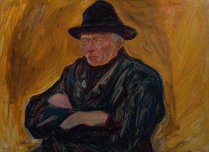 Sjømann mot gul bakgrunn, ca. 1908 av Edvard Munch