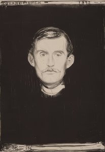 Selvportrett. 1895 av Edvard Munch
