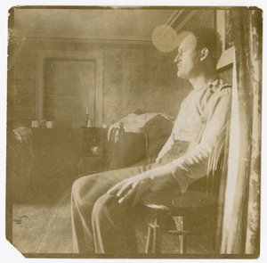 Selvportrett et sted på kontinentet I av Edvard Munch