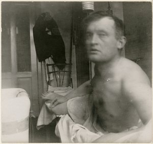 Selvportrett “à la Marat” av Edvard Munch