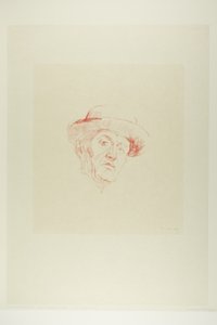 Selvportrett med hatt I av Edvard Munch