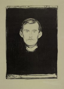Selvportrett, 1895 av Edvard Munch