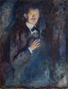Selvportrett med sigarett av Edvard Munch