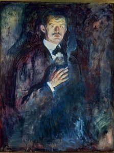 Selvportrett med sigarett (olje på lerret) av Edvard Munch