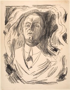 Selvportrett med sigarett av Edvard Munch