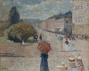 Vårdag på Karl Johan av Edvard Munch