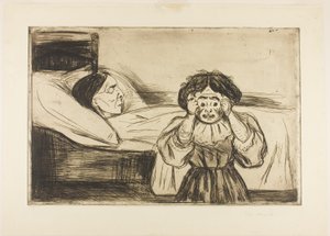 Den døde moren og hennes barn av Edvard Munch