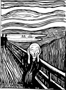 Skriket, 1895. av Edvard Munch