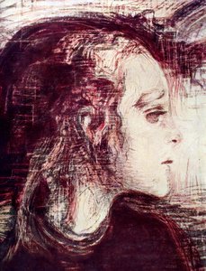 Den syke jenta, 1907 av Edvard Munch