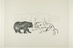 Tigeren og bjørnen av Edvard Munch