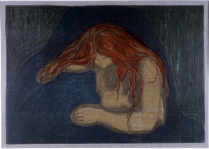Vampyren av Edvard Munch