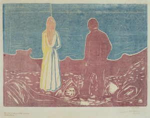 To personer, 1899 (The Lonely Ones) av Edvard Munch