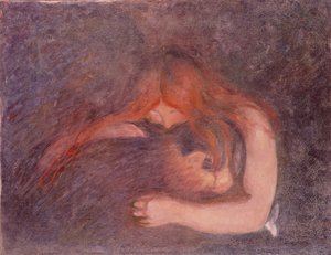 Vampyr av Edvard Munch
