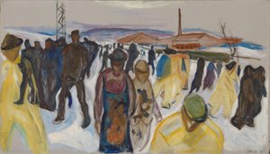 Arbeidere som vender hjem av Edvard Munch