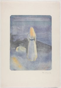 Ung kvinne på stranden av Edvard Munch