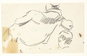 Figurstudie for Langelinie-bildet av Edvard Weie