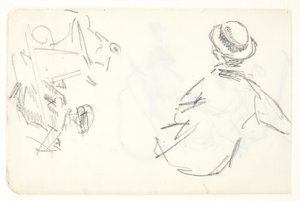 Figurstudier for Langelinie-bildet av Edvard Weie