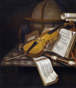 Vanitas Still Life - Peinture par Edwaert Collier (1642-1708), - Olje på lerret, 71,6x60,6 - Privat samling av Edwaert Colyer or Collier