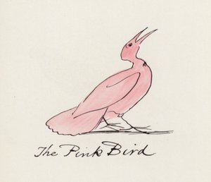 Edward Lear, The Bird Book: The Pink Bird (litho-farge)